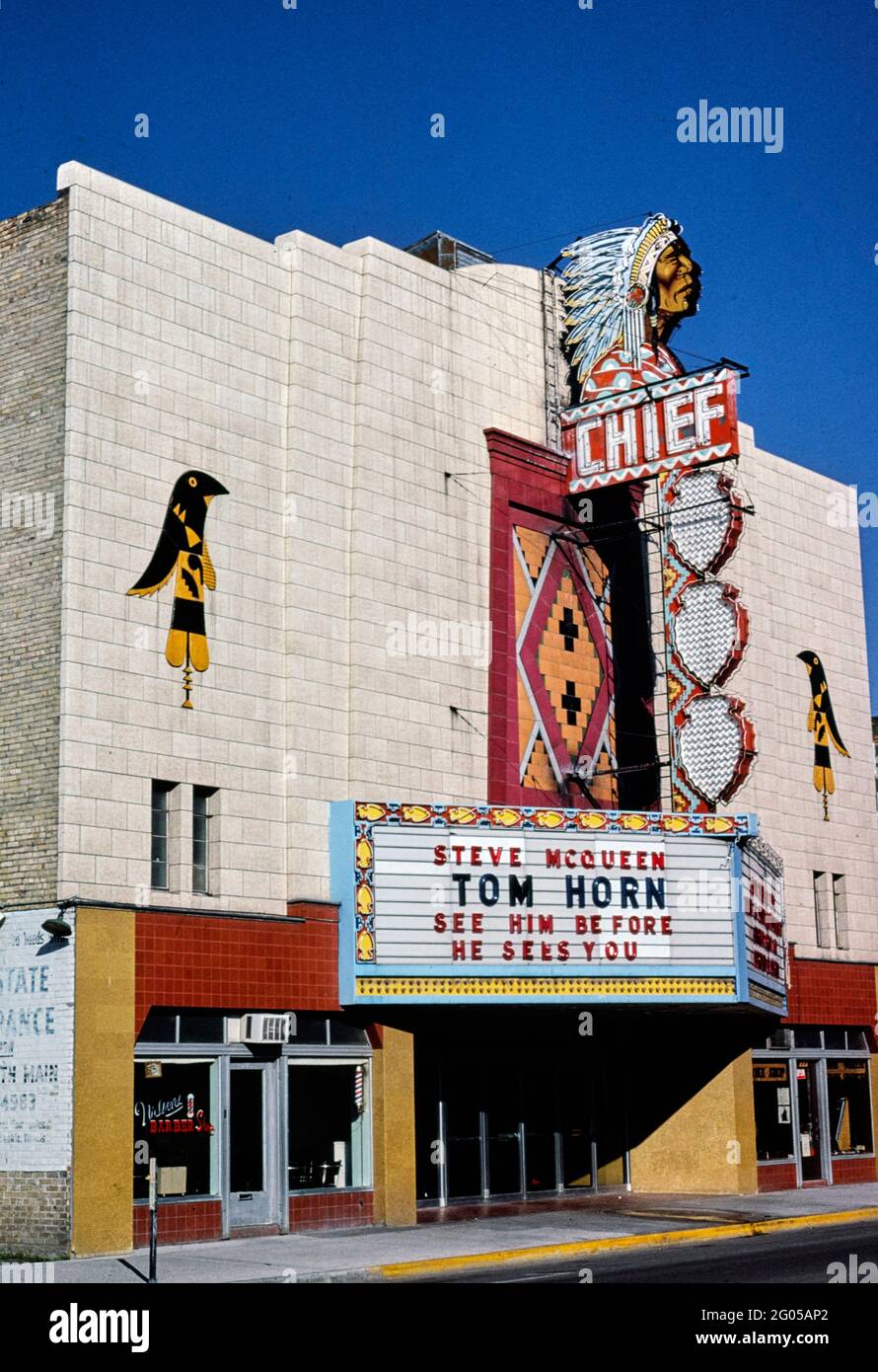 1980s America Chief Theater, Pocatello, Idaho 1980 Stock Photo Alamy