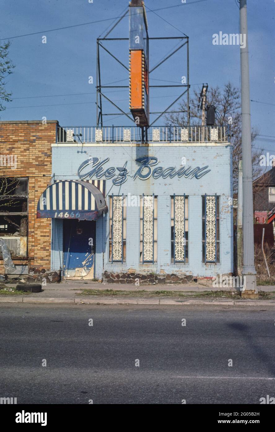 1980s America Chez Beaux, Detroit, Michigan 1986 Stock Photo Alamy