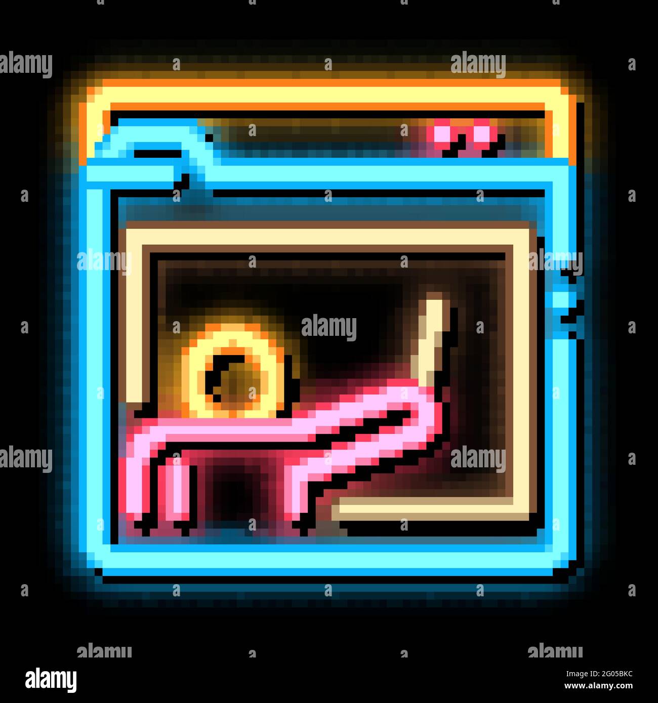 Student Personal Folder neon glow icon illustration Stock Vector