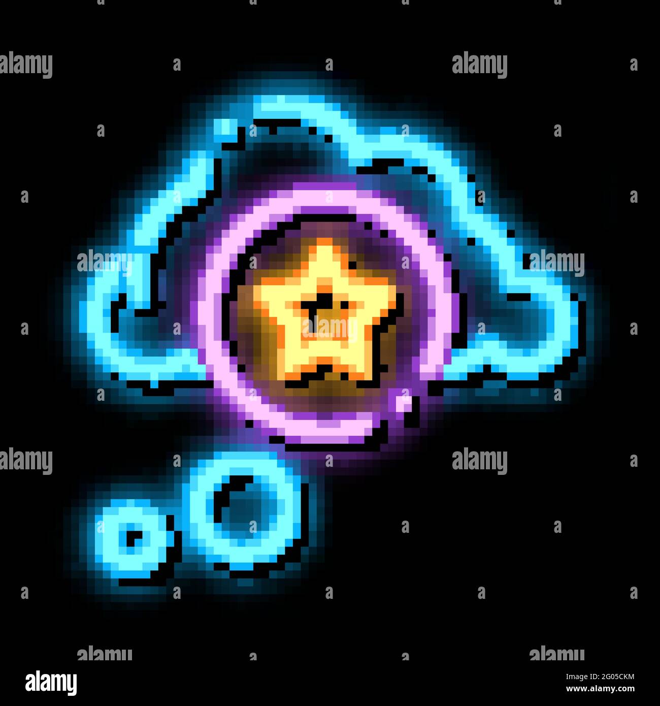 Star Bonus Cloud neon glow icon illustration Stock Vector Image & Art ...