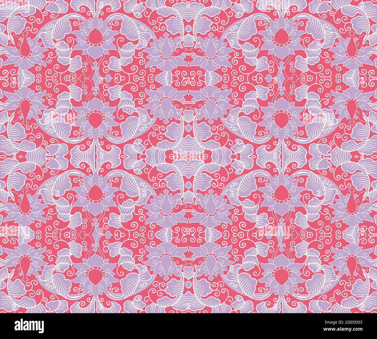 Seamless Oriental Floral Vector Pattern. Traditional floral pattern for ...