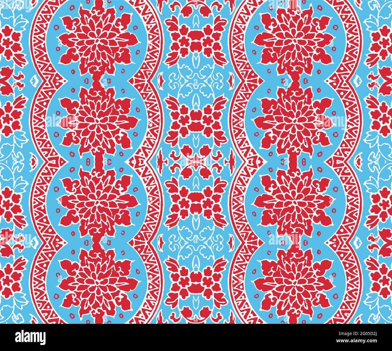 Seamless Oriental Floral Vector Pattern. Traditional floral pattern for ...