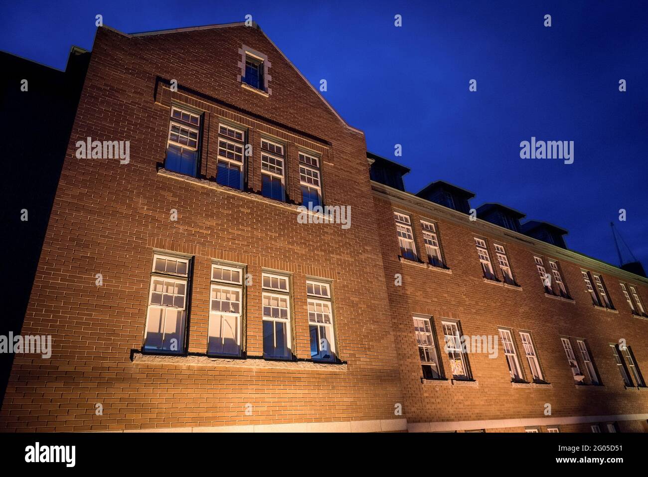 The Former Kamloops Indian Residential School Is Lit Up As The Remains Of 215 Children Some As Young As Three Years Old Were Found At The Site Last Week In Kamloops British