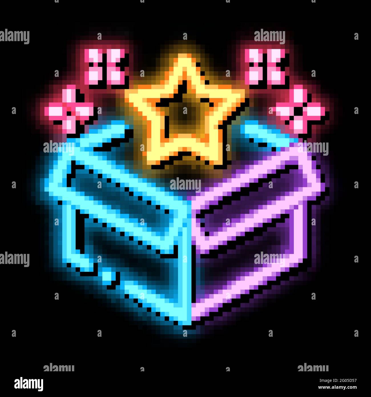 Star Bonus Box neon glow icon illustration Stock Vector Image & Art - Alamy