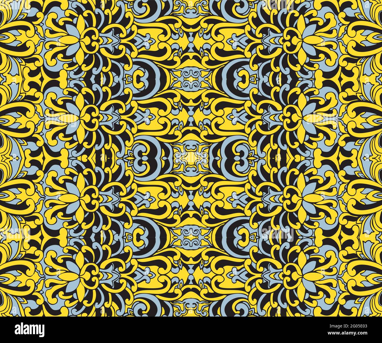 Seamless Oriental Floral Vector Pattern. Traditional floral pattern for ...