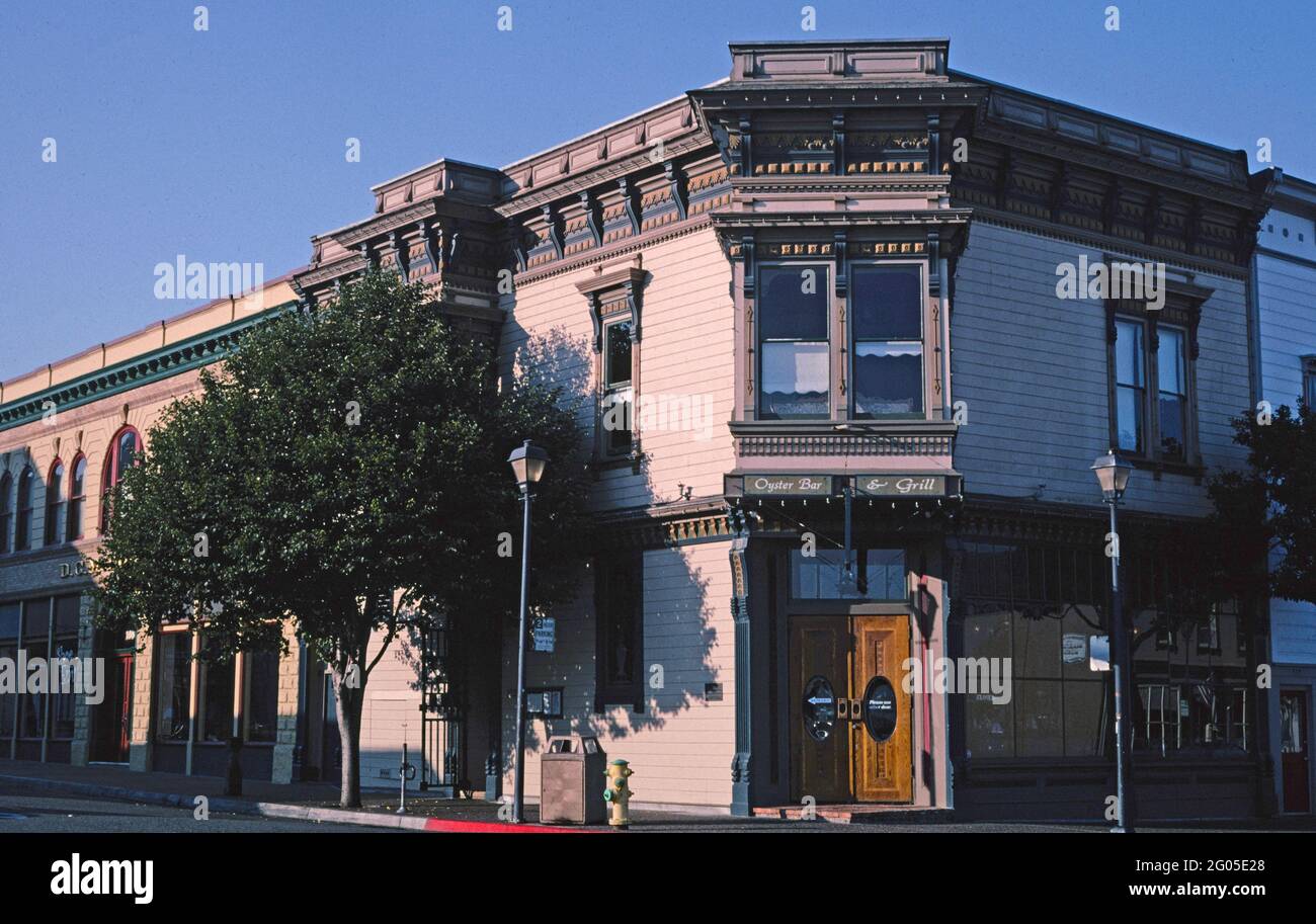 2000s America Cafe Waterfront, Eureka, California 2003 Stock Photo