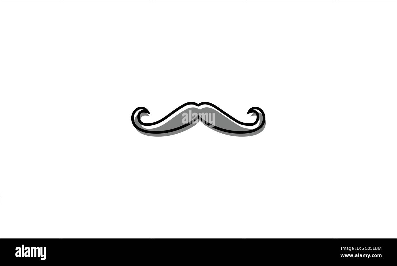 Mustache icon in trendy flat style  Symbol for your web site design logo Vector illustration Stock Vector