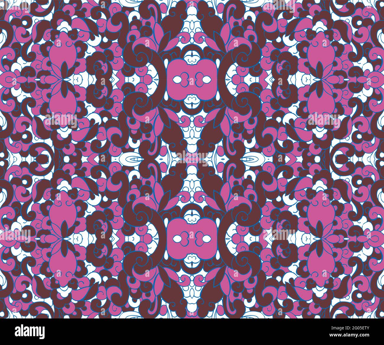 Seamless Oriental Floral Vector Pattern. Traditional floral pattern for ...