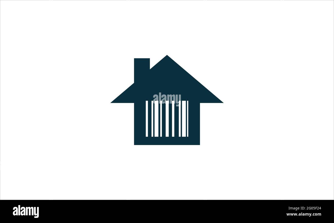 House Barcode icon Logo vector template illustration design symbol Stock Vector