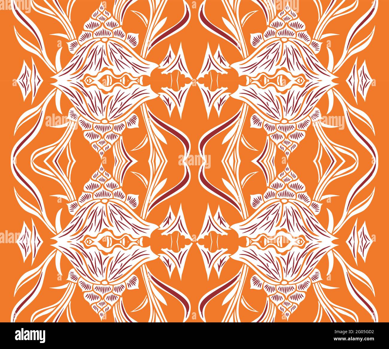 Seamless Oriental Floral Vector Pattern. Traditional floral pattern for ...