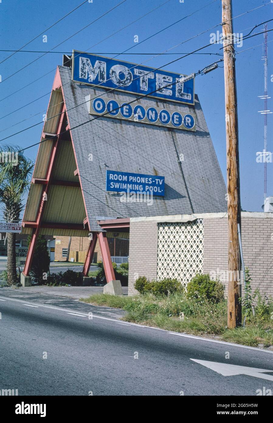1990s United States Oleander Motel office, Brunswick, 1990