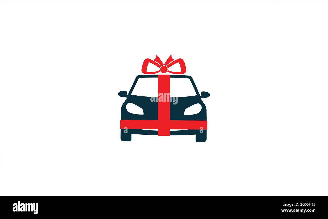 the car as a gift vector logo icon design illustration Stock Vector ...