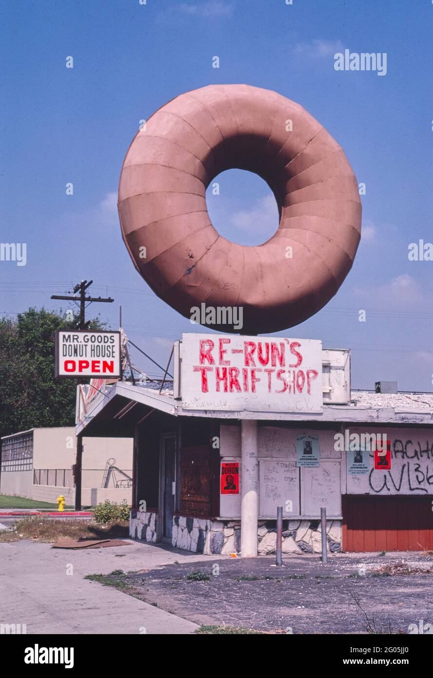 1980s America Mr Good's Donut House, Compton, California 1981 Stock