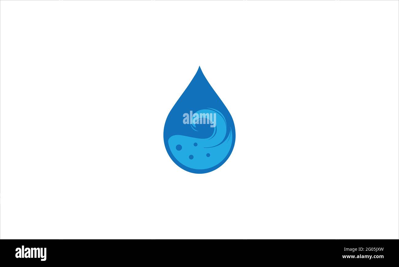 washing laundry Water Drop icon Logo design  vector template Stock Vector