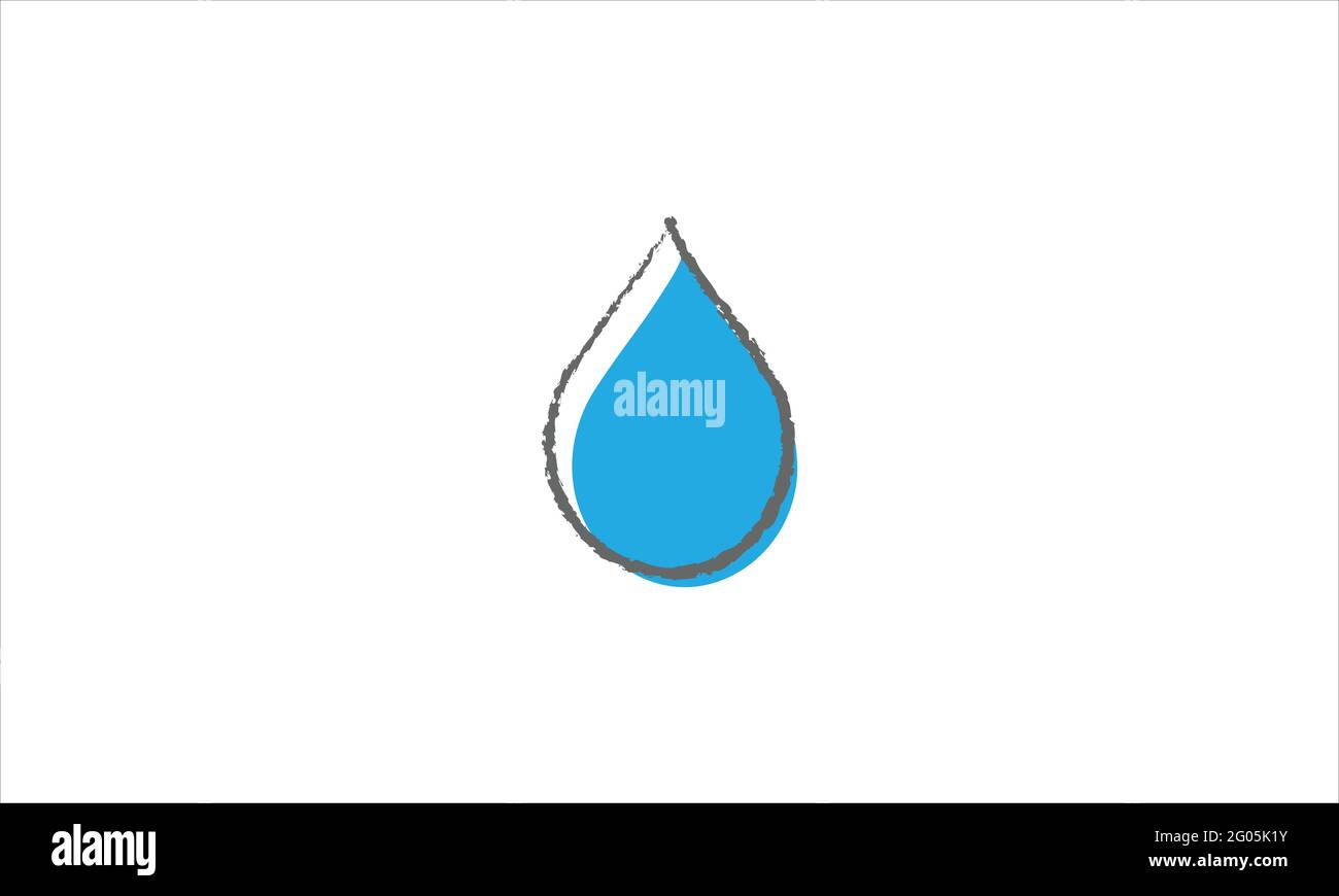 simple Water Drop icon Logo in minimal flat design icon logo Stock Vector