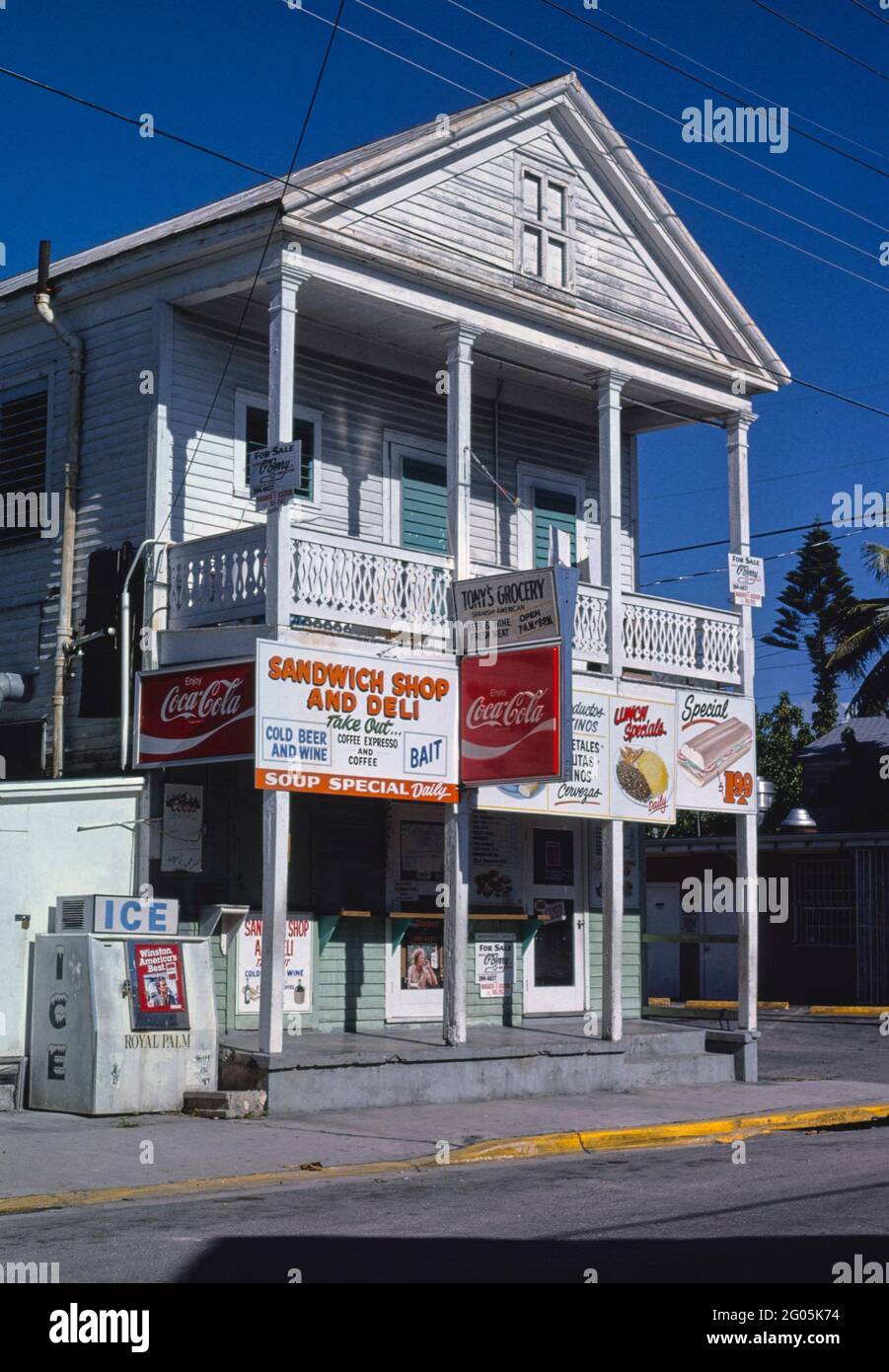 1980s America Tom's Grocery, Duval Street, Key West, Florida 1985