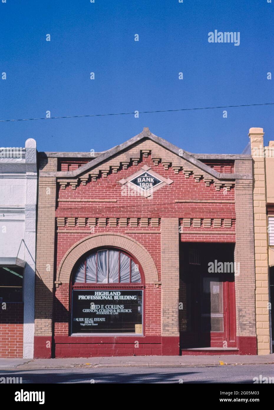 1980s United States Bank (1908), Main Street, Highland, Kansas 1988