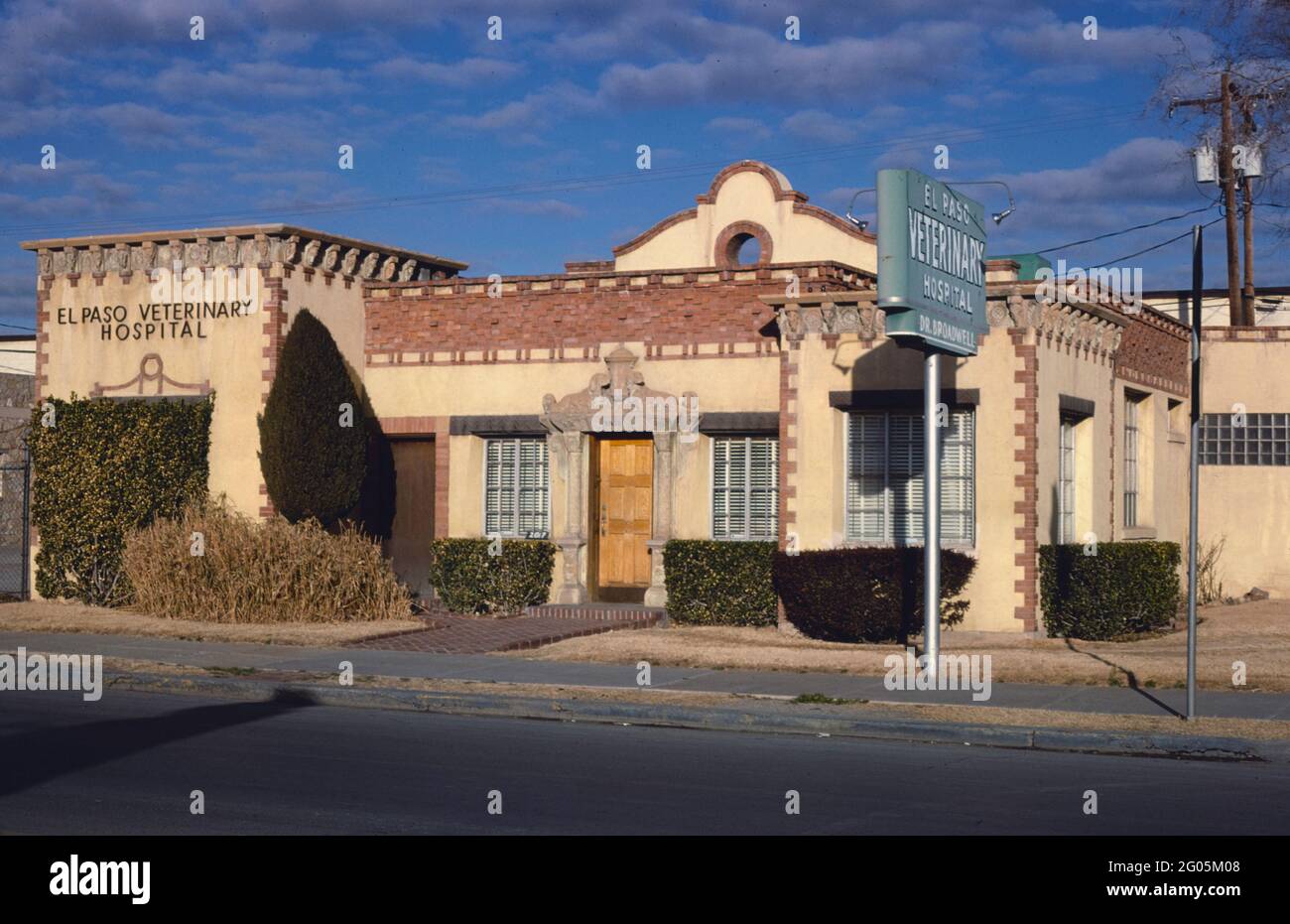 1970s America El Paso Veterinary Hospital, El Paso, Texas 1979 Stock