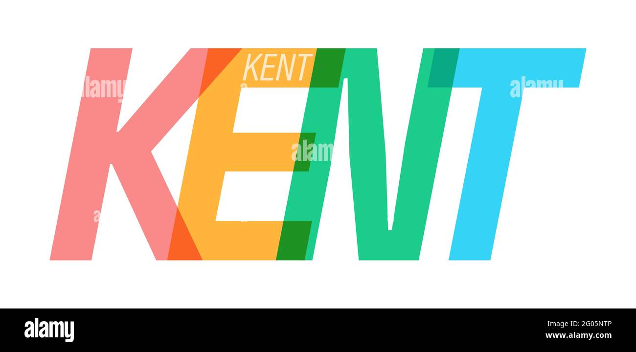 KENT. The name of the city on a white background. Vector design
