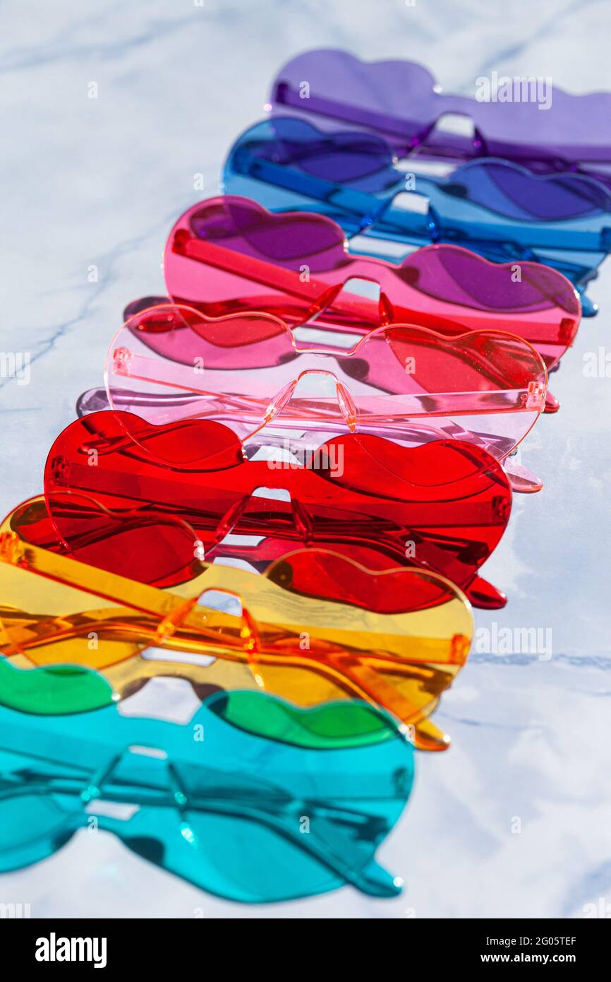 Heart Shape Sunglasses - Cream