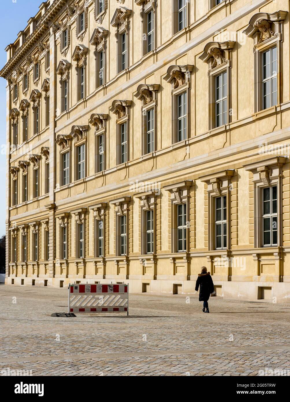 The Facade Of The Rebuilt City Palace With The Humboldt Forum Unter Den Linden In Berlin Stock Photo
