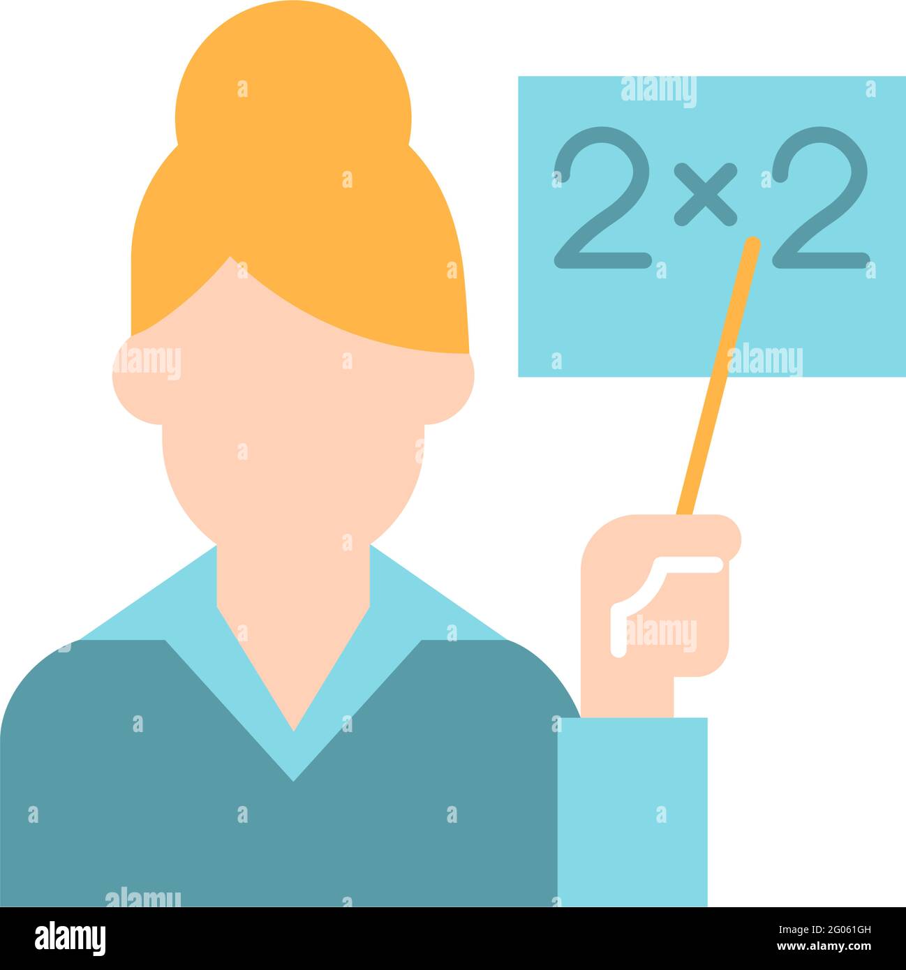 Pink collar worker vector flat color icon Stock Vector