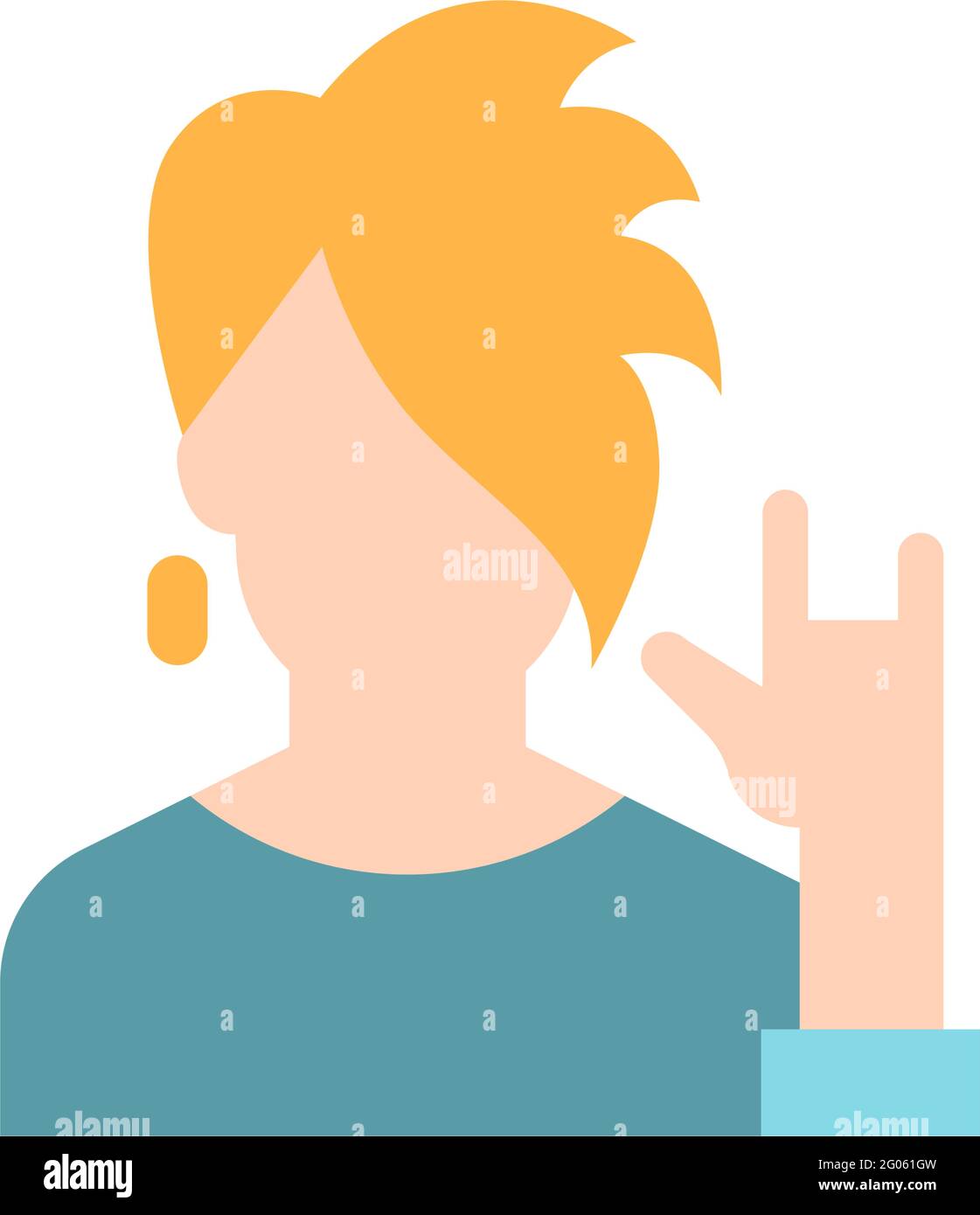 Subculture vector flat color icon Stock Vector