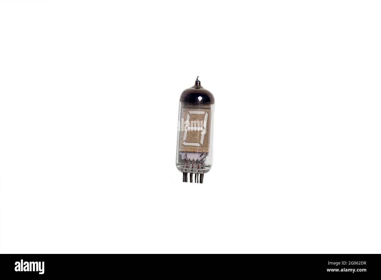 Old vacuum indicator lamp on white background Stock Photo