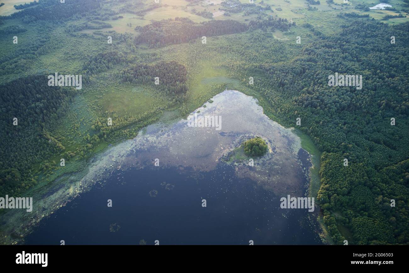 Top view small pond hi-res stock photography and images - Alamy
