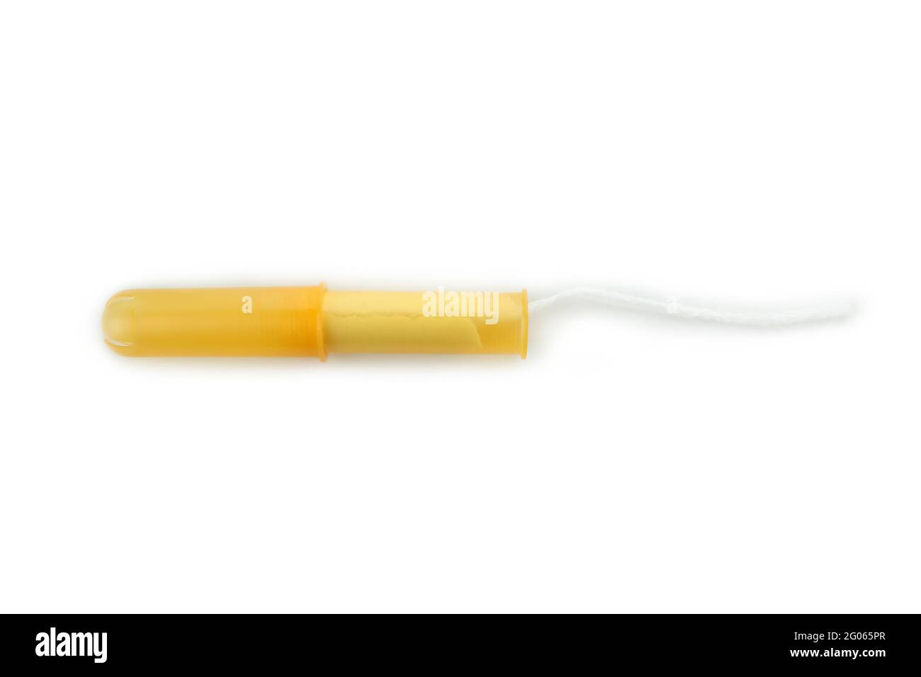 One unused tampon isolated on white background Stock Photo Alamy