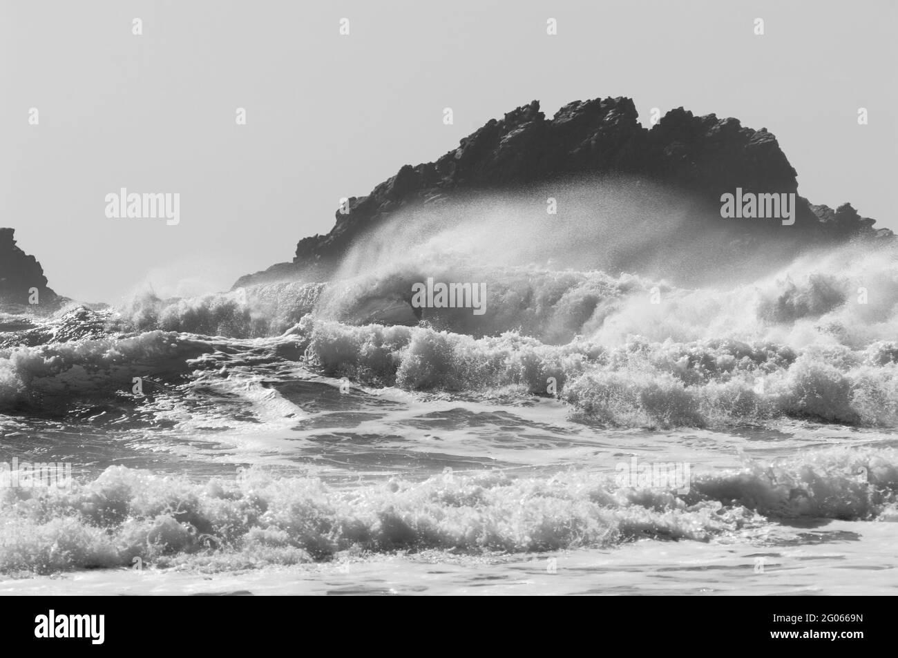 Stormy Seas, Cape Cornwall, UK - John Gollop Stock Photo