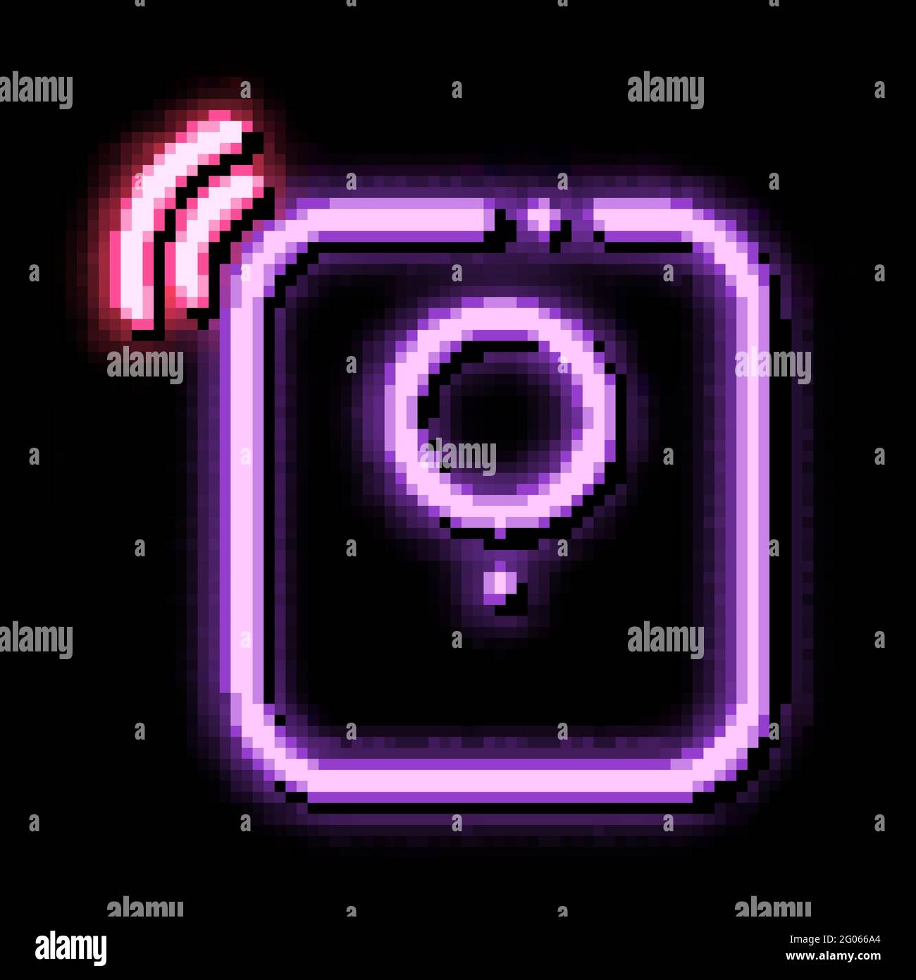 Alarm Signal Sensor neon glow icon illustration Stock Vector Image ...