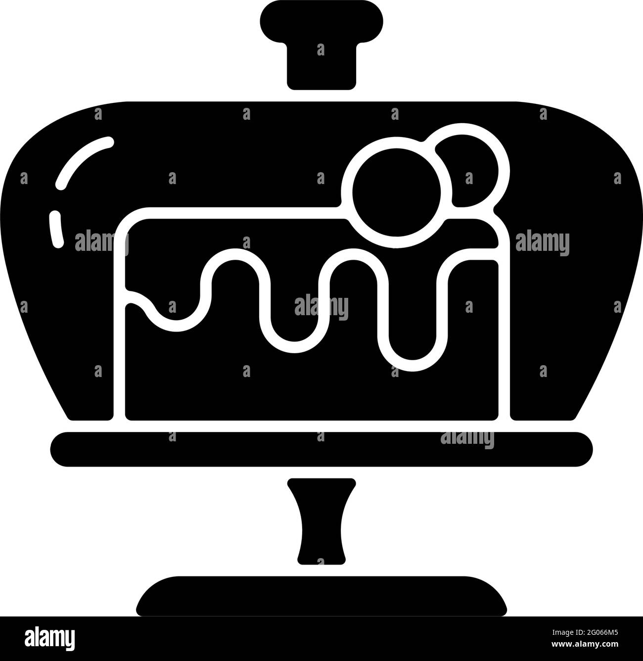 Cake stand black glyph icon Stock Vector Image & Art Alamy