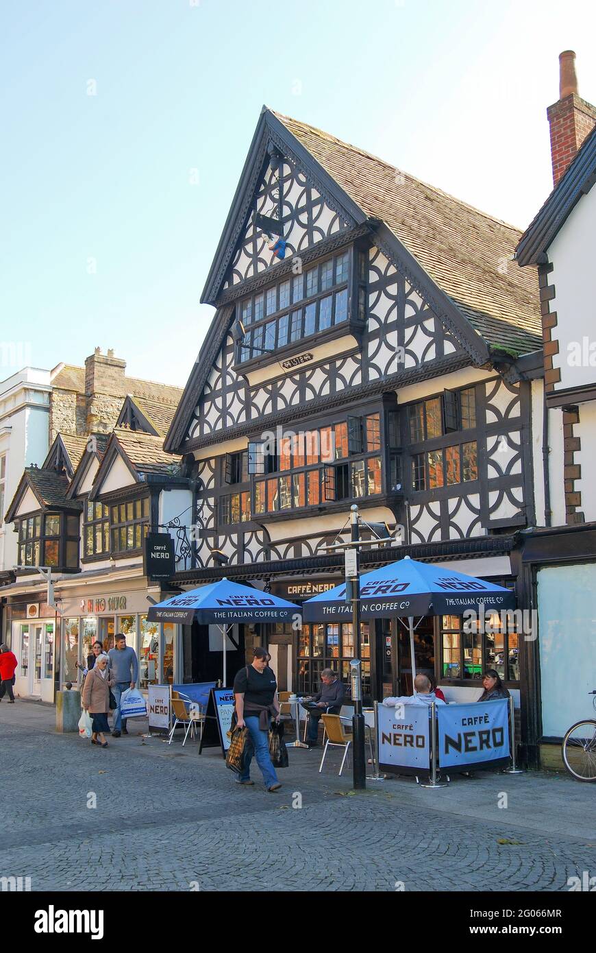 Frontage of Tudor timberframed building (1578), Fore Street, Taunton