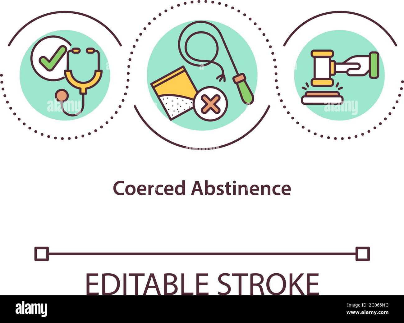 Coerced abstinence concept icon Stock Vector Image & Art Alamy