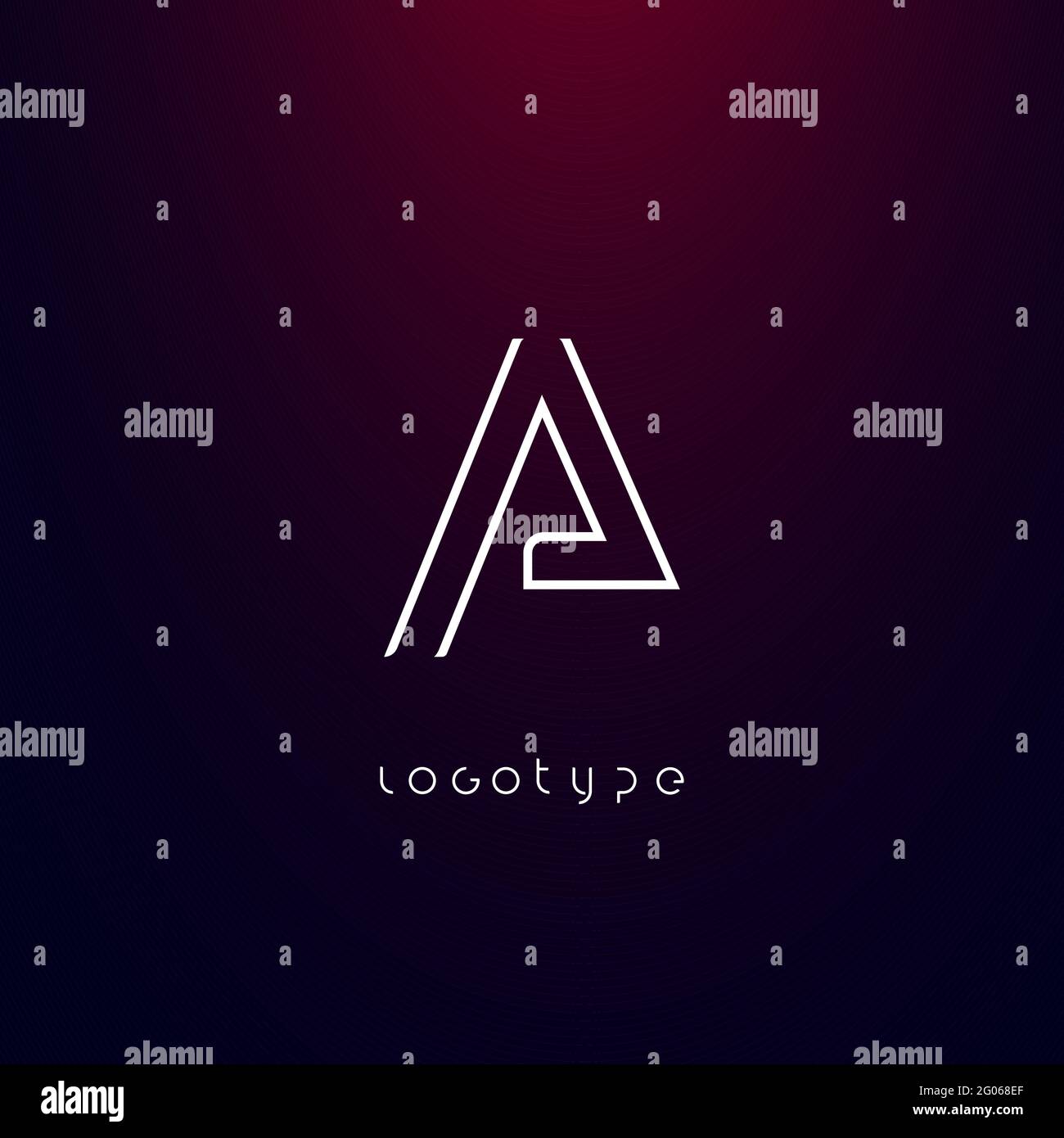 Futurism style letter A. Minimalist type for modern futuristic logo ...