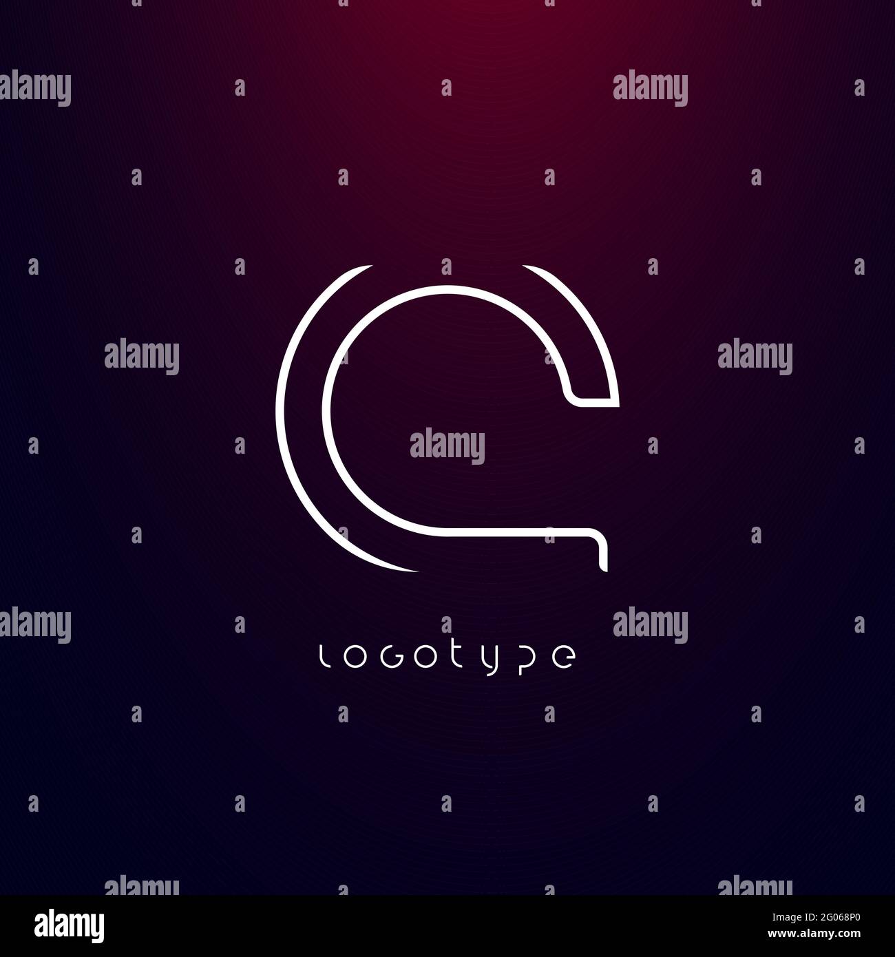 Futurism style letter Q. Minimalist type for modern futuristic logo ...