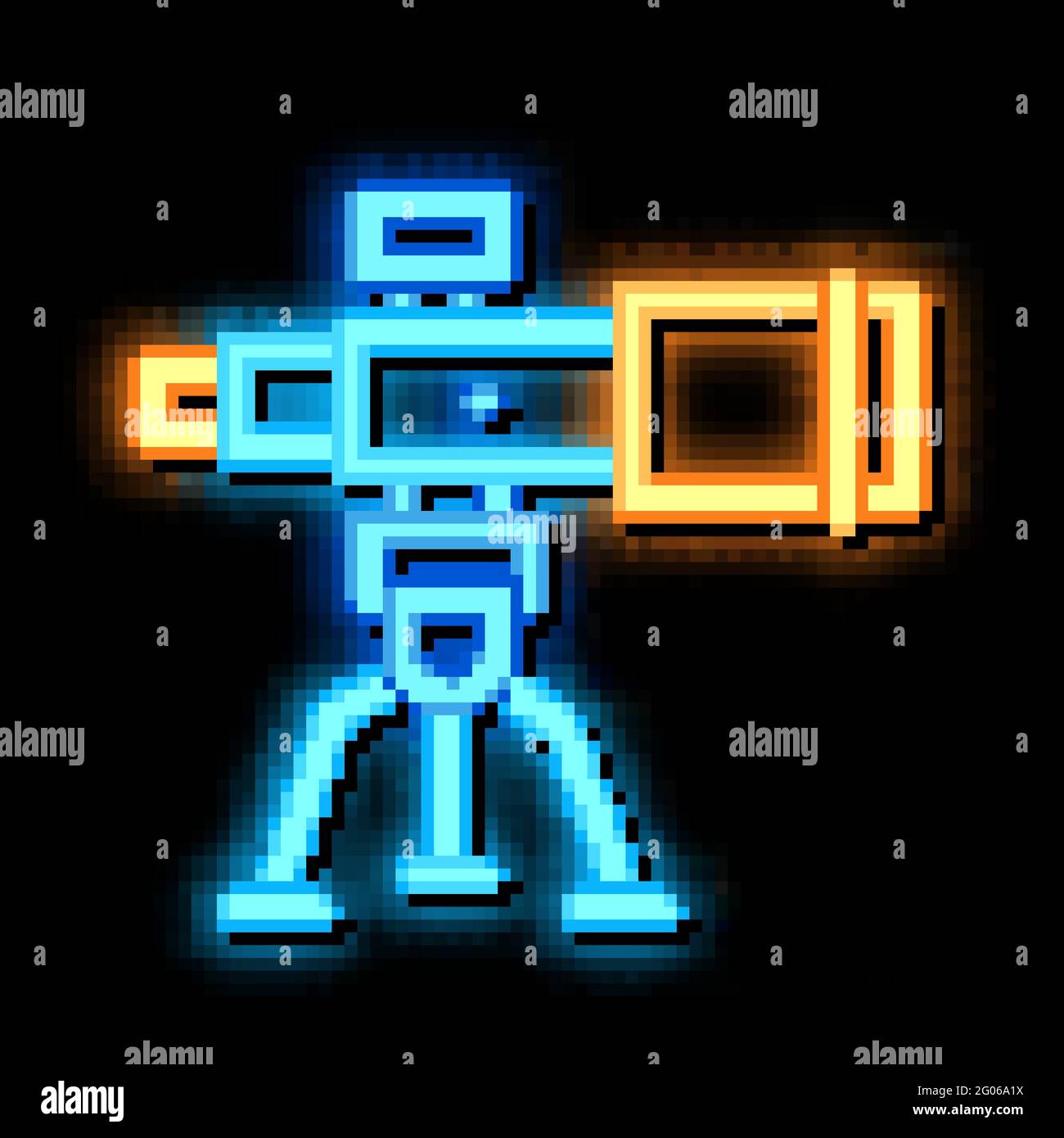 Telescope Equipment neon glow icon illustration Stock Vector Image ...