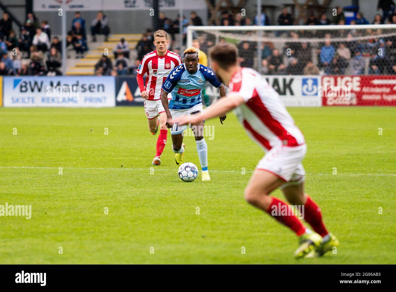 Haderselv, Denmark. 24th, May 2021. Rilwan Hassan (77) of SonderjyskE seen during the 3F Superliga match between SonderjyskE and AaB in Sydbank Park in Haderslev. (Photo credit: Gonzales Photo: Gastón Szerman). Stock Photo