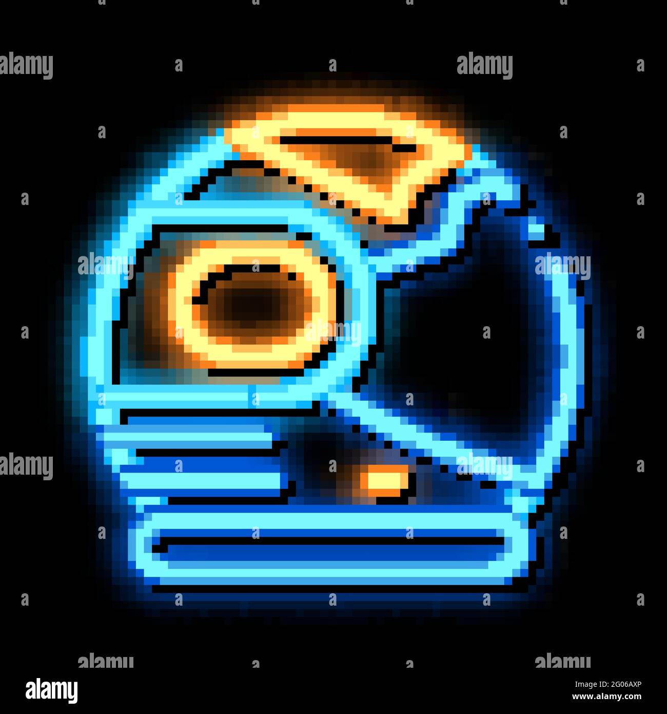 Spaceman Helmet Mask neon glow icon illustration Stock Vector Image ...