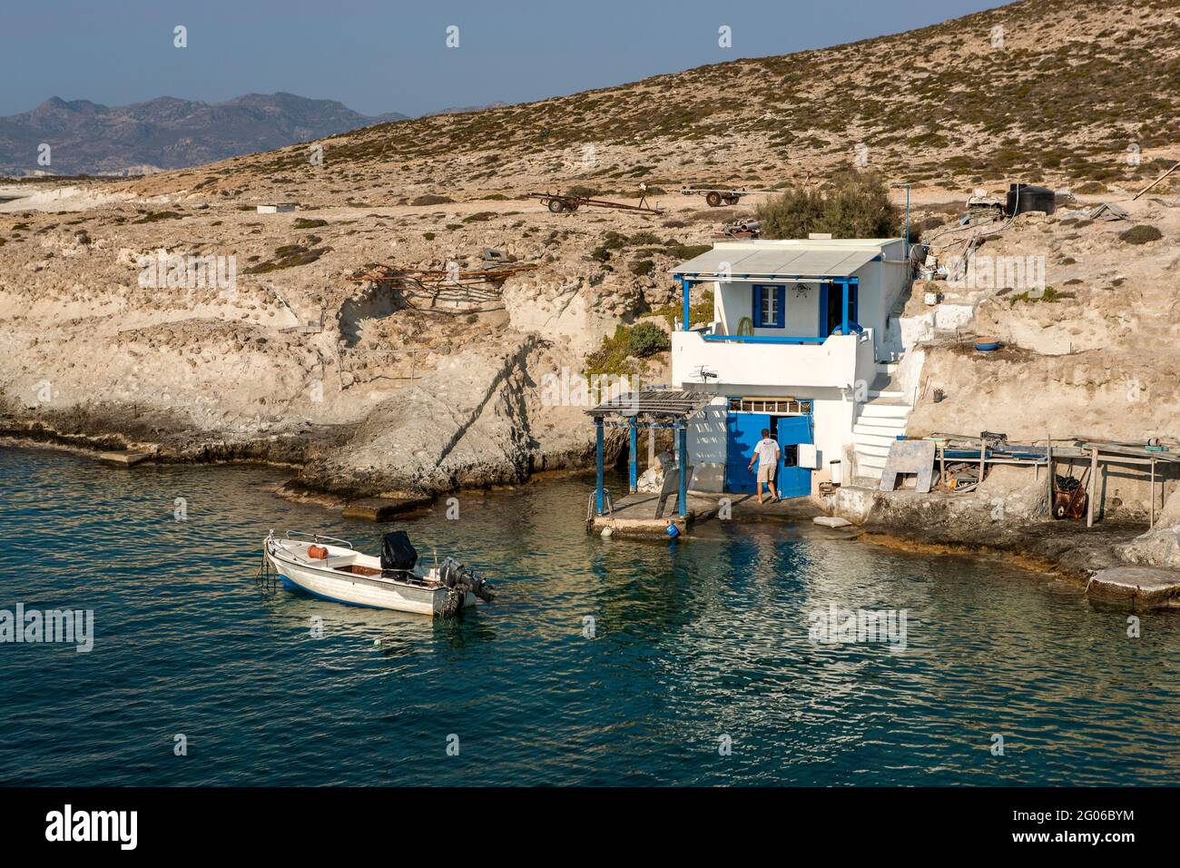 Fisherman's house, Pachena, Milos Island, Greece, Milos, Cyclades
