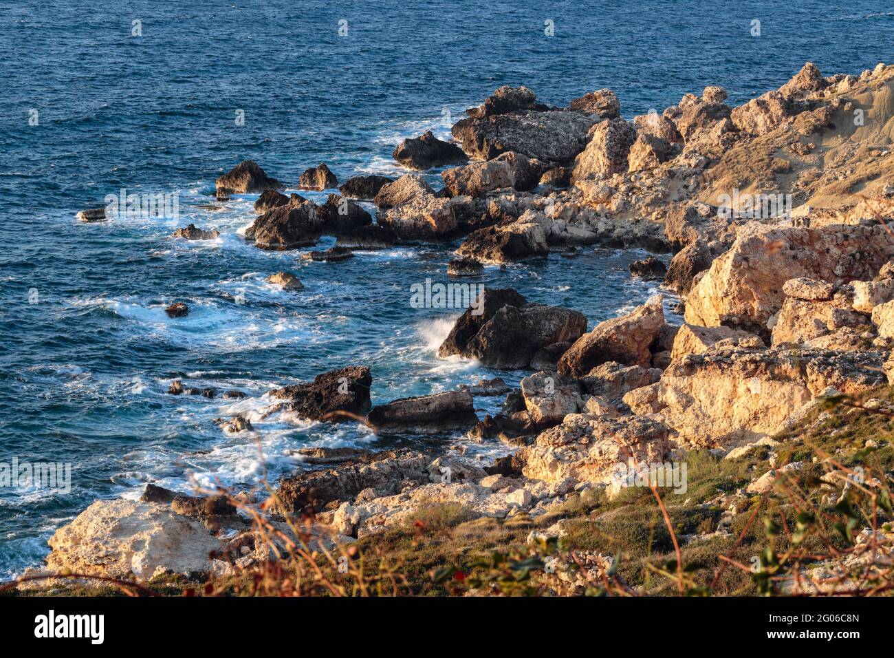 Western Coast, Majjistral National Park, Malta, Mediterranean Stock Photo