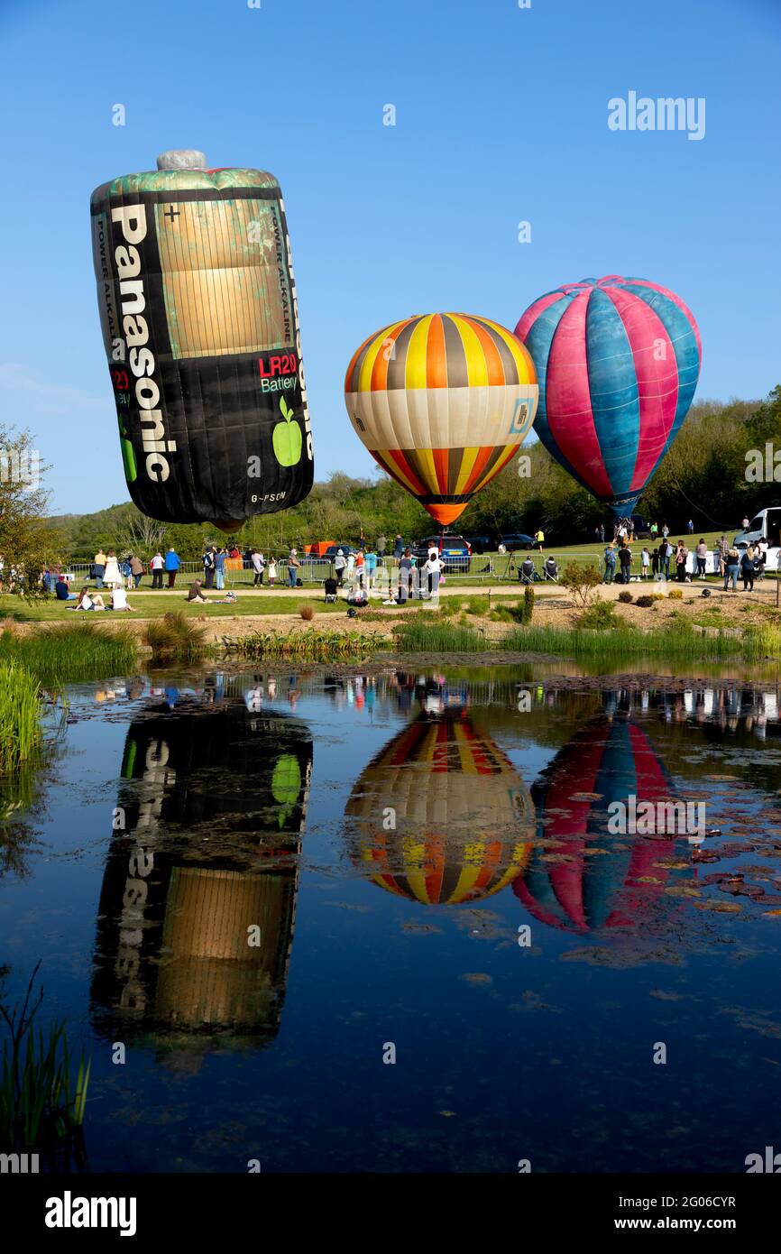 Balloon Festival, Robin Hill, Isle of Wight, England, UK Stock Photo