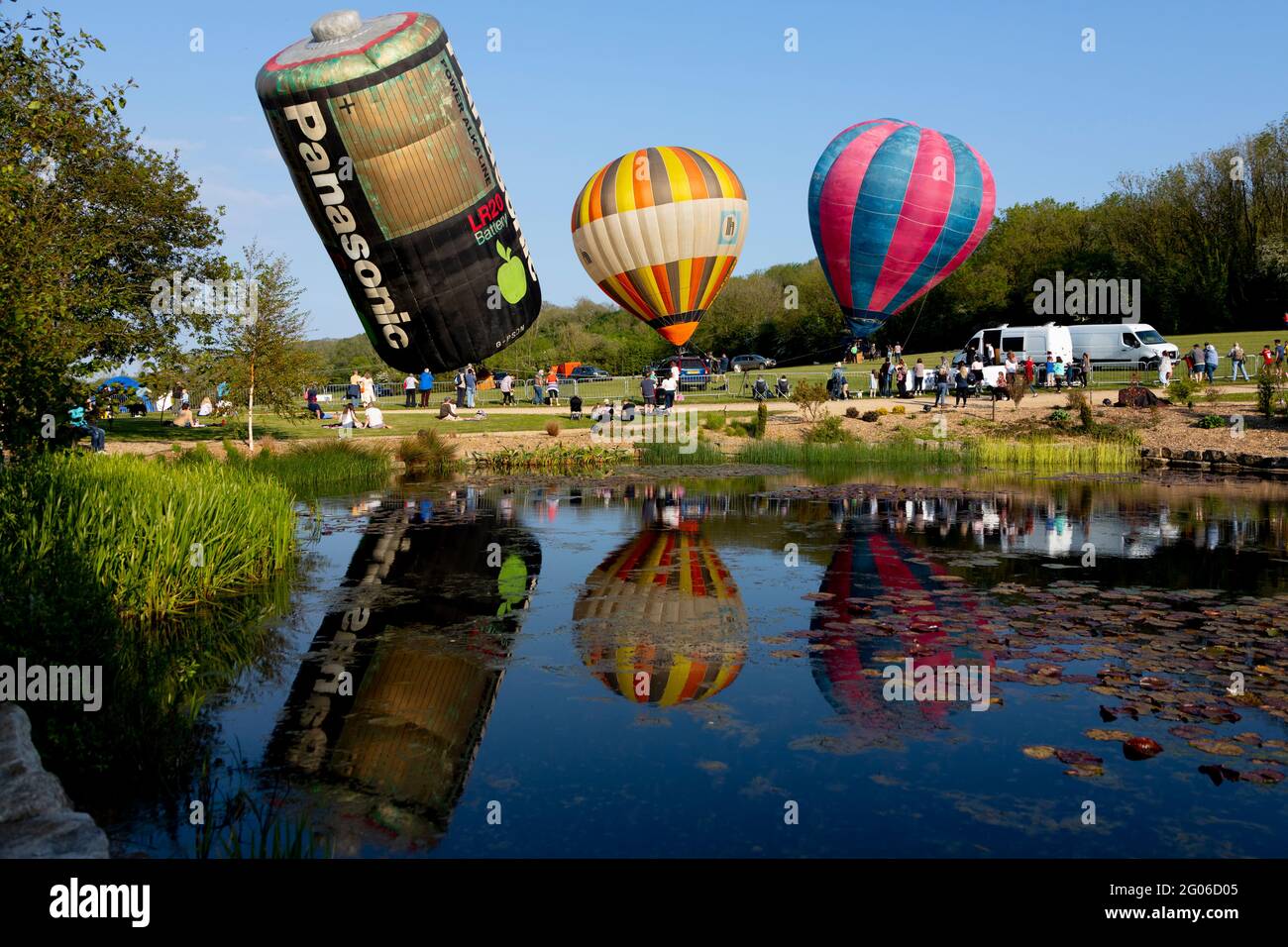 Balloon Festival, Robin Hill, Isle of Wight, England, UK Stock Photo