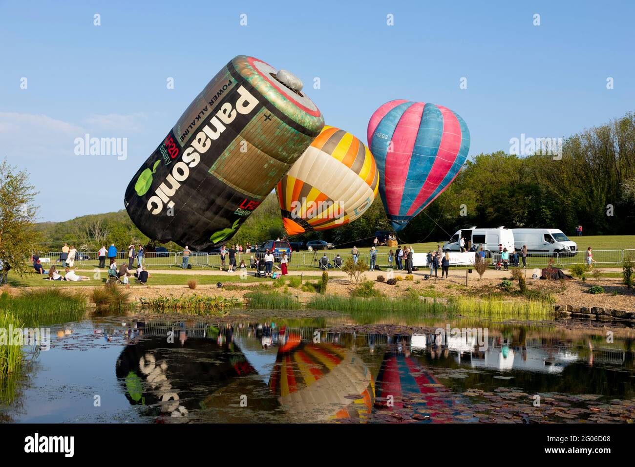 Balloon Festival, Robin Hill, Isle of Wight, England, UK Stock Photo