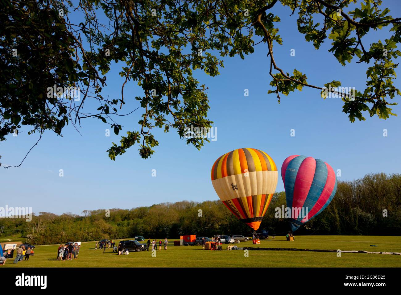 Balloon Festival, Robin Hill, Isle of Wight, England, UK Stock Photo