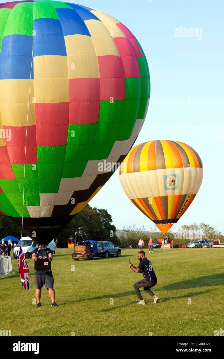 Balloon Festival, Robin Hill, Isle of Wight, England, UK Stock Photo