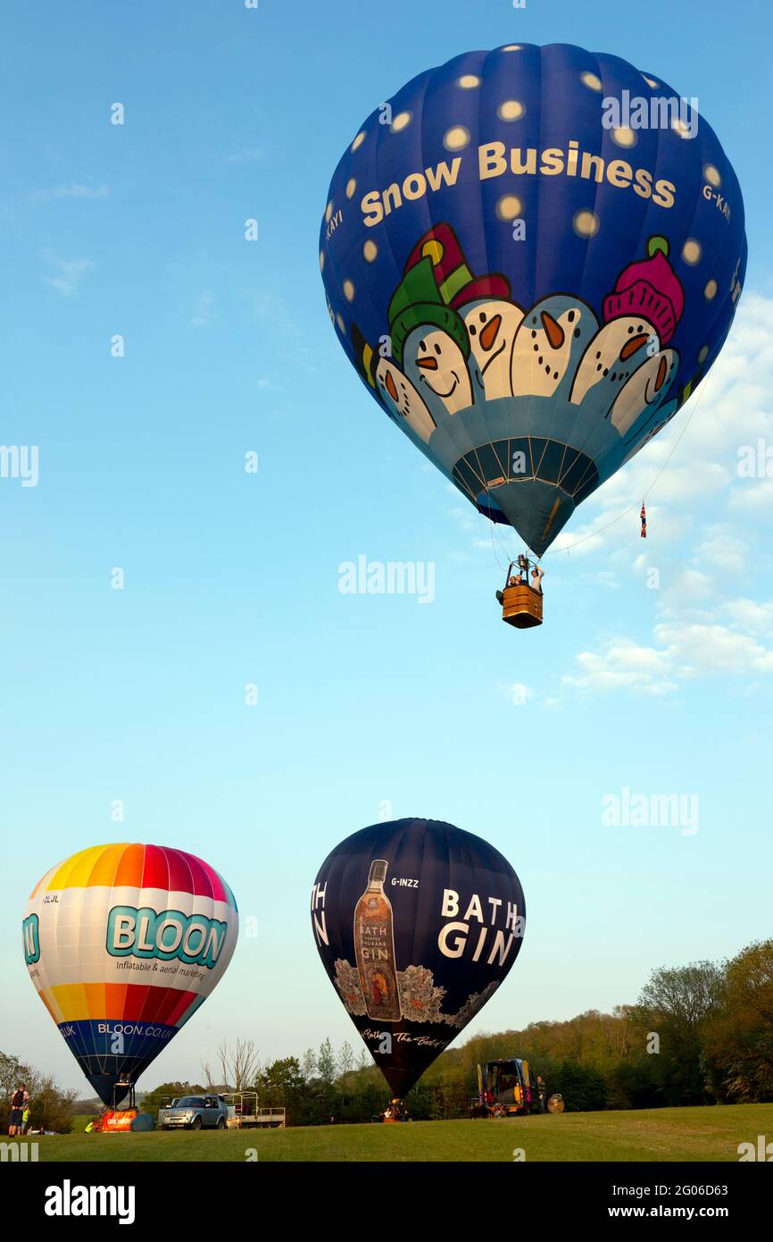 Balloon Festival, Robin Hill, Isle of Wight, England, UK Stock Photo