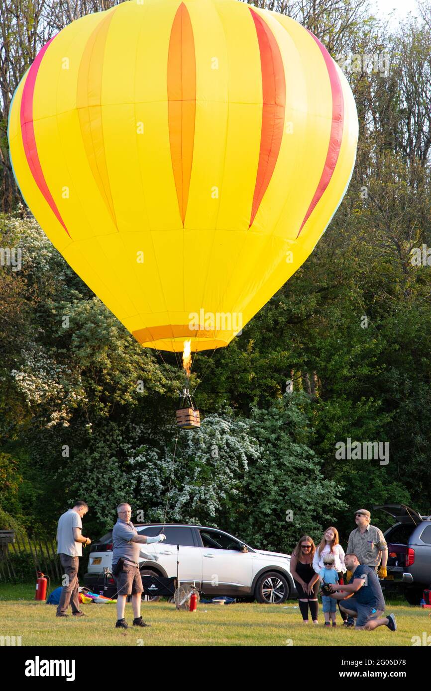 Balloon Festival, Robin Hill, Isle of Wight, England, UK Stock Photo