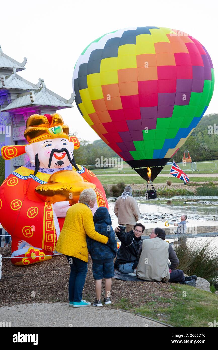 Balloon Festival, Robin Hill, Isle of Wight, England, UK Stock Photo